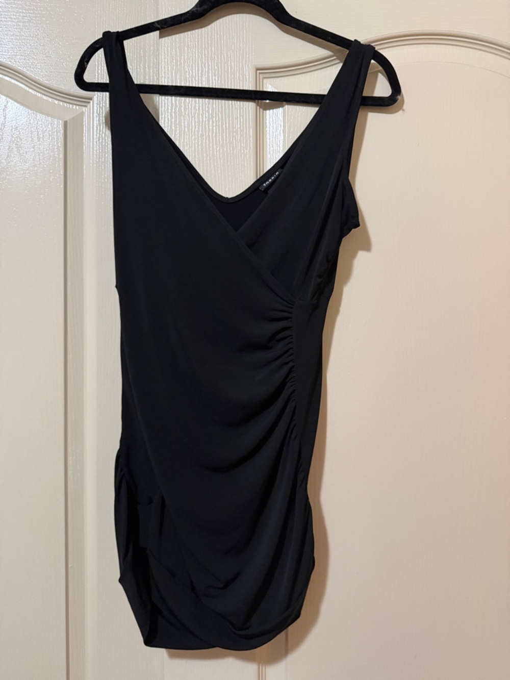 torrid Black Sleeveless Ruched Wrap-Front sleeveless top. Size 2